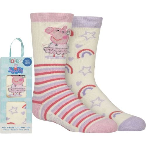 Totes 2 Pair Kids Peppa Pig Original Slipper Socks Peppa 1-2 Years - SockShop - Modalova