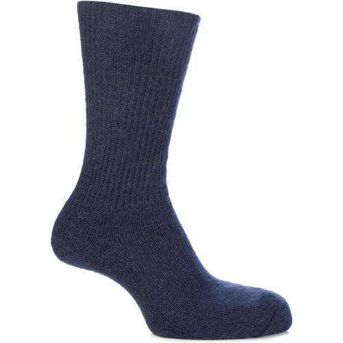 Pair Navy of London Mohair Ribbed Socks With Cushioning Unisex 4-7 Unisex - SOCKSHOP of London - Modalova