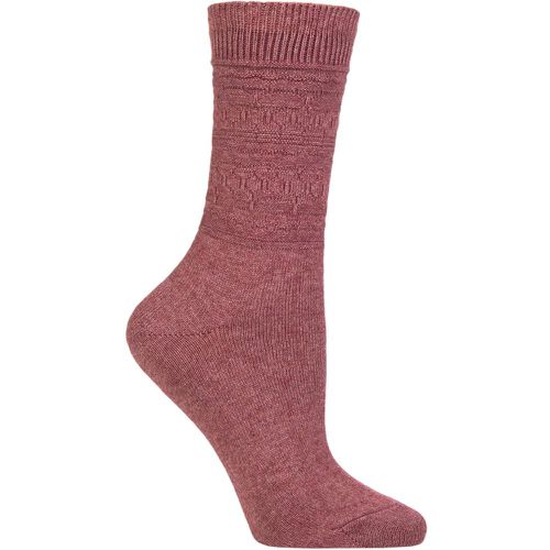 Women's 1 Pair Monument Wool and Organic Cotton Socks Dark Mauve 2.5-5 Ladies - Falke - Modalova