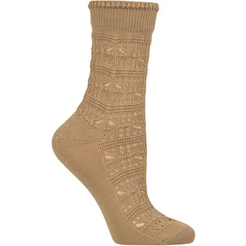 Women's 1 Pair Granny Square Bamboo Socks Camel 2.5-5 Ladies - Falke - Modalova