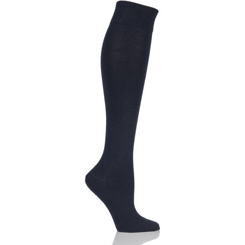 Pair Dark Navy Sensitive Berlin Merino Wool Left And Right Knee High Socks Ladies 5.5-8 Ladies - Falke - Modalova
