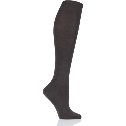 Pair Dark Soft Merino Wool Knee High Socks Ladies 4-5 Ladies - Falke - Modalova