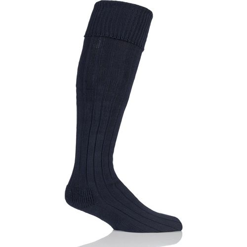 Pair Rich Navy Birkdale Cotton Cushioned Knee High Golf Socks Men's 7-11 Mens - Glenmuir - Modalova
