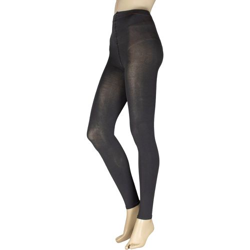 Ladies 1 Pair Falke Cotton Touch Footless Tights Graphite XL - SockShop - Modalova