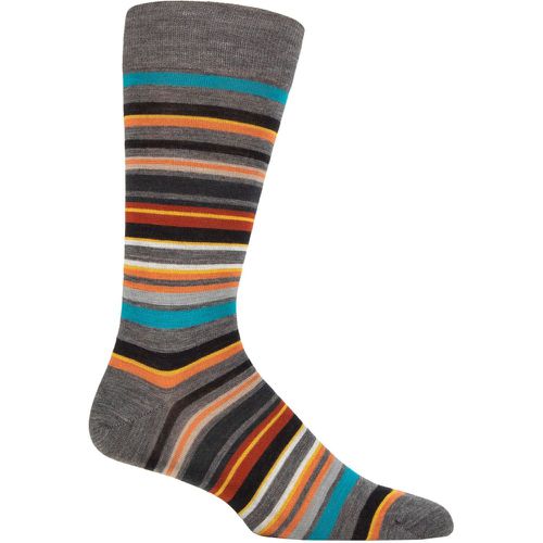 Mens 1 Pair Quakers Merino Wool Striped Socks Mid Mix 10-12 Mens - Pantherella - Modalova