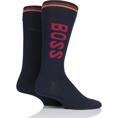 Pair Navy BOSS Combed Cotton Boss Logo Socks Men's 8.5-11 Mens - Hugo Boss - Modalova