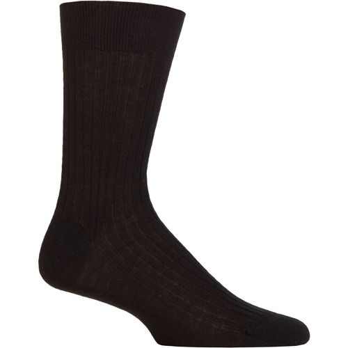 Mens 1 Pair Knightsbridge 100% Pure Cashmere Ribbed Socks 9-10 Mens 11.5 inch - Pantherella - Modalova