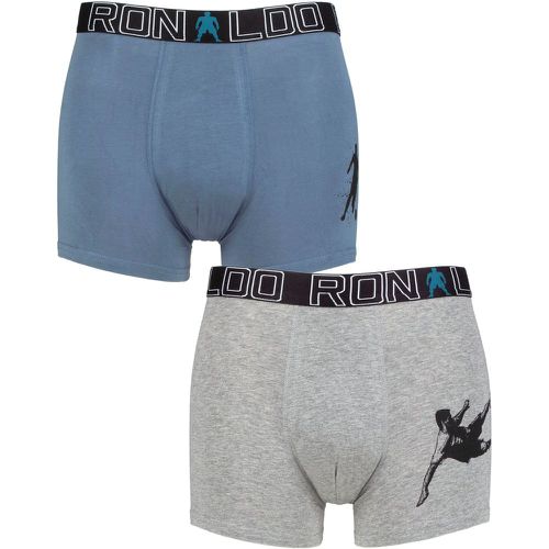 Boys 2 Pack Cotton Boxer Shorts Grey/Blue 4-6 Years - CR7 - Modalova