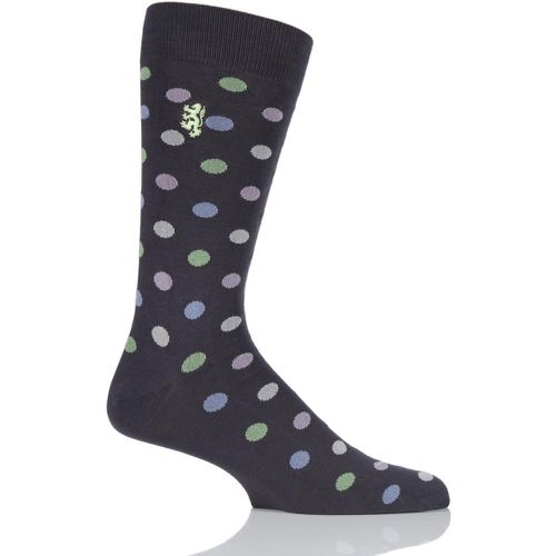 Pair Charcoal 80% Sea Island Cotton Spots Socks Men's 6-8.5 Mens - Pringle Of Scotland - Modalova