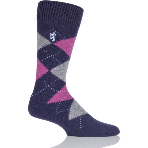 Pair Plum 85% Cashmere Argyle Socks Men's 6-8.5 Mens - Pringle Of Scotland - Modalova