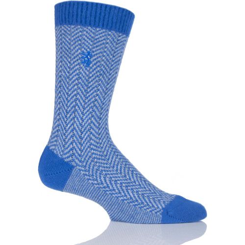 Pair Bright 85% Cashmere Herringbone Socks Men's 6-8.5 Mens - Pringle Of Scotland - Modalova