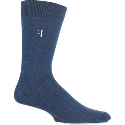 Pair I Denim New Individual Embroidered Initial Socks - F-J Men's 7-11 Mens - SockShop - Modalova