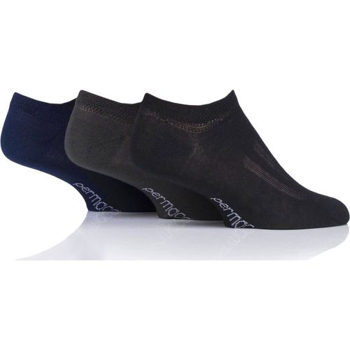 Mens and Women's 3 Pair PermaCool Evaporation Cooling Trainer Socks Black / Navy / Charcoal 9-11 Unisex - SockShop - Modalova