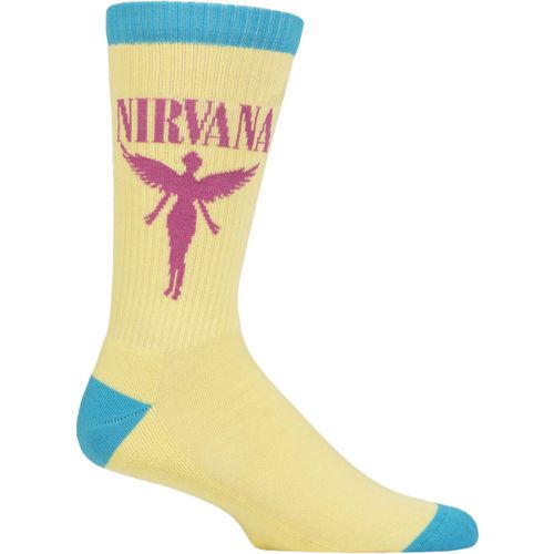 Music Collection 1 Pair Nirvana Cotton Socks Angelic One Size - SockShop - Modalova