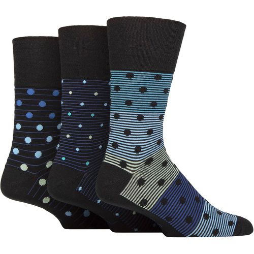 Mens 3 Pair Argyle Patterned and Striped Socks Orbital World 6-11 - Gentle Grip - Modalova