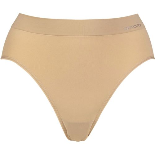 Ladies 1 Pack Ambra Bondi Bare Hi Cut Brief Underwear Rose Beige UK 10-12 - SockShop - Modalova