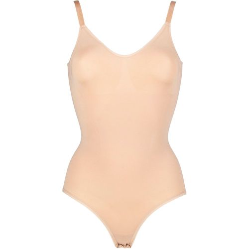 Ladies 1 Pack Powerlite Bodysuit Underwear Rose Beige UK 10-12 - Ambra - Modalova