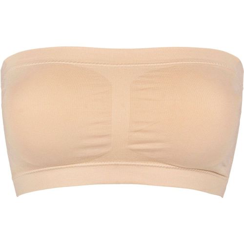 Ladies 1 Pack Bare Essentials Bandeau Bra Underwear Rose Beige UK 10-12 - Ambra - Modalova