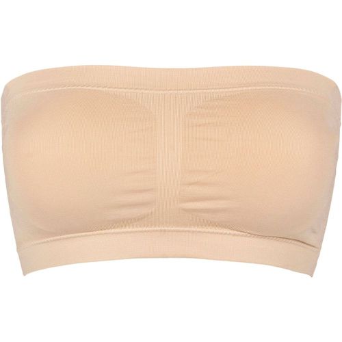 Women's 1 Pack Bare Essentials Bandeau Bra Underwear Rose Beige UK 10-12 - Ambra - Modalova