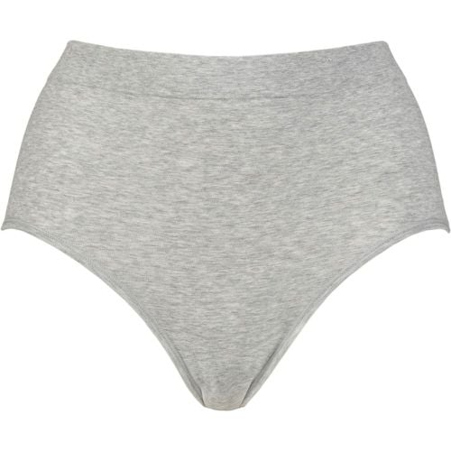 Women's 1 Pack Organic Cotton Full Brief Underwear Mid Marl UK 8-10 - Ambra - Modalova