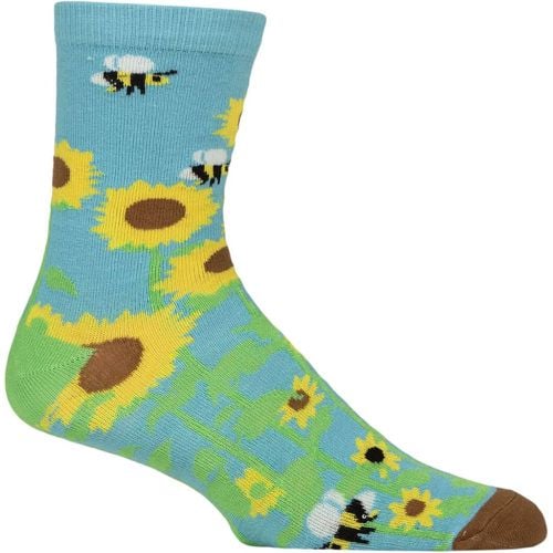 Mens and Women's 1 Pair Shared Earth Fair Trade Sunflowers Bamboo Socks Sunflowers UK 3-7 - SockShop - Modalova