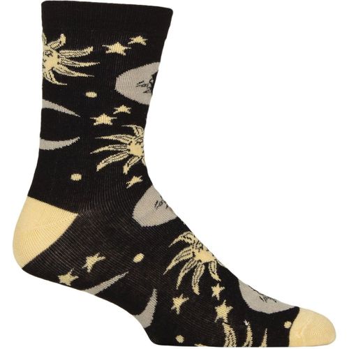 Mens and Women's 1 Pair Shared Earth Fair Trade Suns Moons and Stars Bamboo Socks Sun Moon and Stars UK 3-7 - SockShop - Modalova