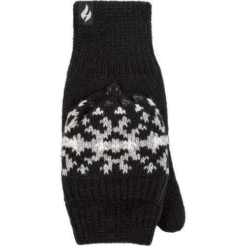 Ladies 1 Pack SOCKSHOP Heather Patterned Converter Mittens One Size - Heat Holders - Modalova