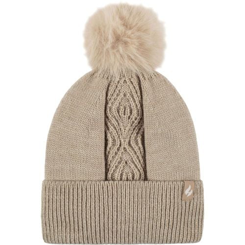 Women's 1 Pack SOCKSHOP Kiruna Centre Cable Hat Oatmeal Melange One Size - Heat Holders - Modalova