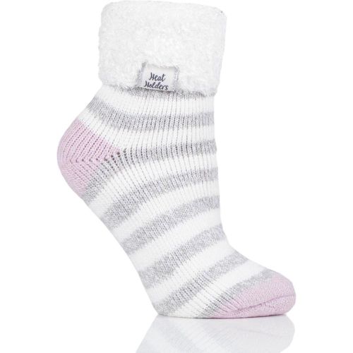 Pair Cream Sleep Turn Over Cuff Socks Ladies 4-8 Ladies - Heat Holders - Modalova