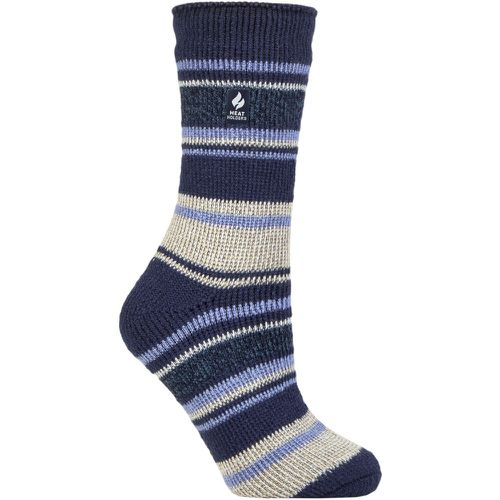 Women's 1 Pair SOCKSHOP 2.3 TOG Patterned Thermal Socks Calanda Multi Stripe Twilight 4-8 - Heat Holders - Modalova