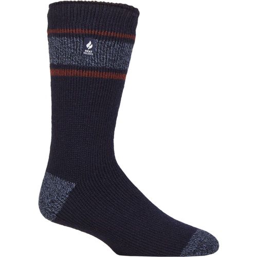 Mens 1 Pair SOCKSHOP 2.3 TOG Patterned and Plain Thermal Socks Fraser Navy / Denim 6-11 - Heat Holders - Modalova