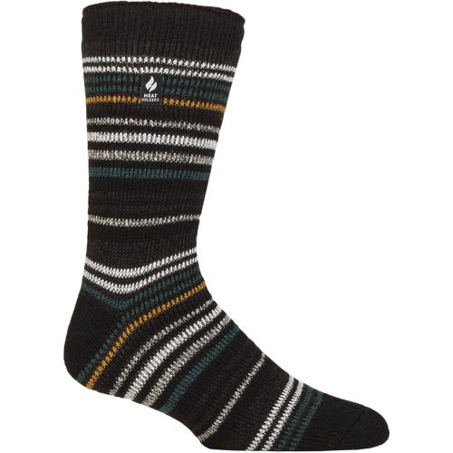 Mens 1 Pair SOCKSHOP 2.3 TOG Patterned and Plain Thermal Socks Astana Black / Charcoal 6-11 - Heat Holders - Modalova