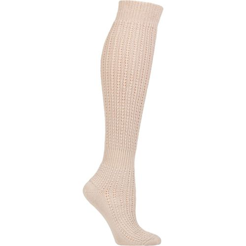 Ladies 1 Pair Charnos Slouchy Pelerine Boot Socks Beige One Size - SockShop - Modalova
