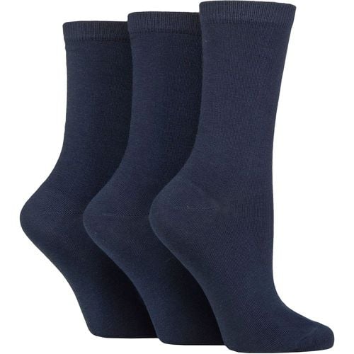 Women's 3 Pair Organic Cotton Ankle Socks Navy One Size - Charnos - Modalova