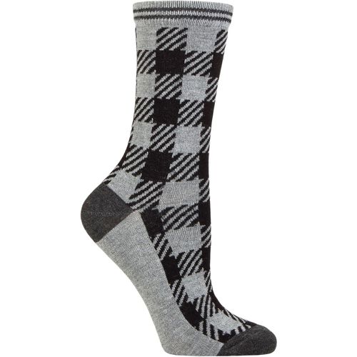 Women's 1 Pair Bamboo Gingham Socks One Size - Charnos - Modalova