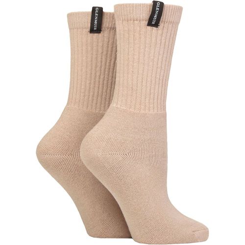 Ladies 2 Pair Classic Cushioned Cotton Boot Socks Natural UK 4-8 - Glenmuir - Modalova