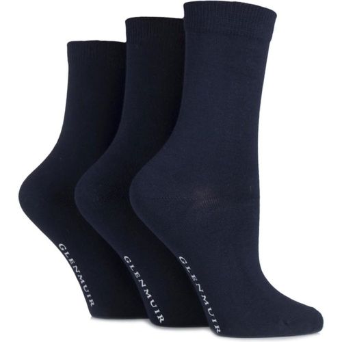 Pair Navy Classic Plain Bamboo Socks Ladies 4-8 Ladies - Glenmuir - Modalova