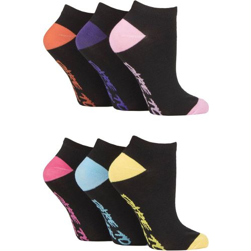Ladies 6 Pair SOCKSHOP Patterned and Plain Trainer Socks /Pink 4 - 8 - Dare To Wear - Modalova