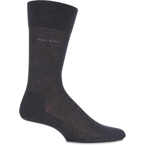 Pair Charcoal BOSS George 100% Mercerised Cotton Plain Socks Men's 8.5-9.5 Mens - Hugo Boss - Modalova