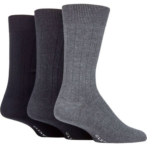 Pair Navy Classic Bamboo Ribbed Socks Men's 7-11 Mens - Glenmuir - Modalova