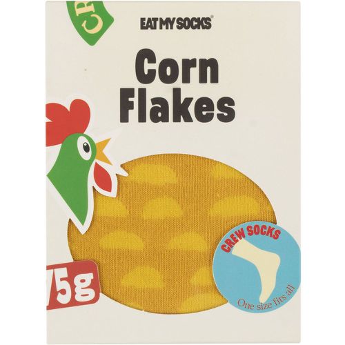 EAT MY SOCKS 1 Pair Corn Flakes Cotton Socks Corn Flakes One Size - SockShop - Modalova