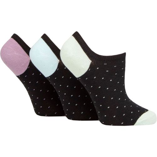 Ladies 3 Pair Plain and Patterned Cotton Trainer Socks Spots 4-8 Ladies - Pringle - Modalova
