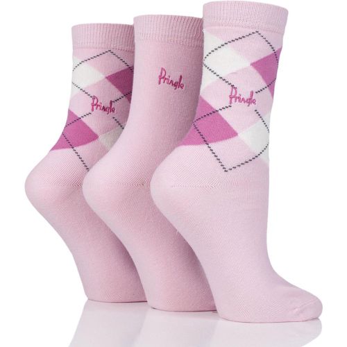 Pair Louise Argyle Cotton Socks Ladies 4-8 Ladies - Pringle - Modalova