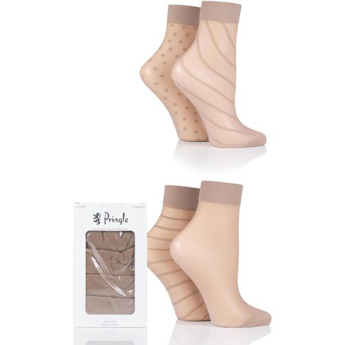 Pair Nude Sheer Patterned Pop Socks Ladies 4-8 Ladies - Pringle - Modalova