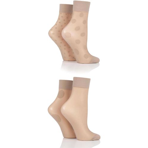 Women's 4 Pair Spotted Pop Socks Nude 4-8 - Pringle - Modalova