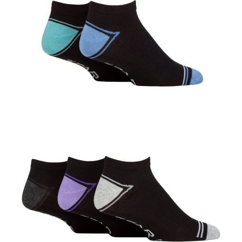 Mens 5 Pair Striped Bamboo Trainer Socks 6-11 Mens - Farah - Modalova