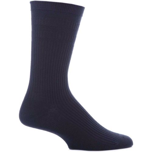 Pair Navy Extra Wide Cotton Softop Socks Men's 6-11 Mens - HJ Hall - Modalova