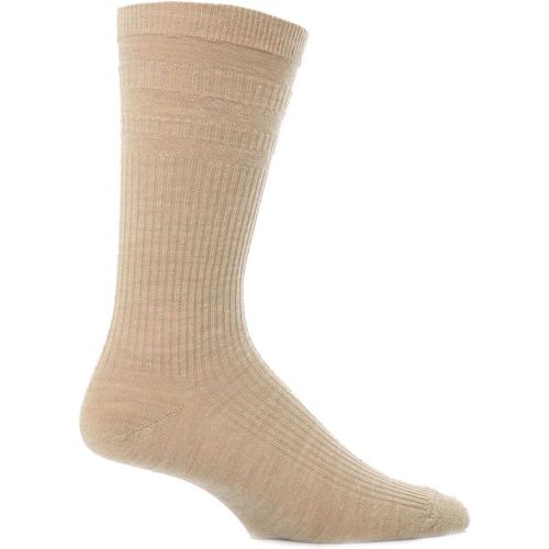 Pair Oatmeal Cushioned Sole Wool Softop Socks Men's 6-11 Mens - HJ Hall - Modalova