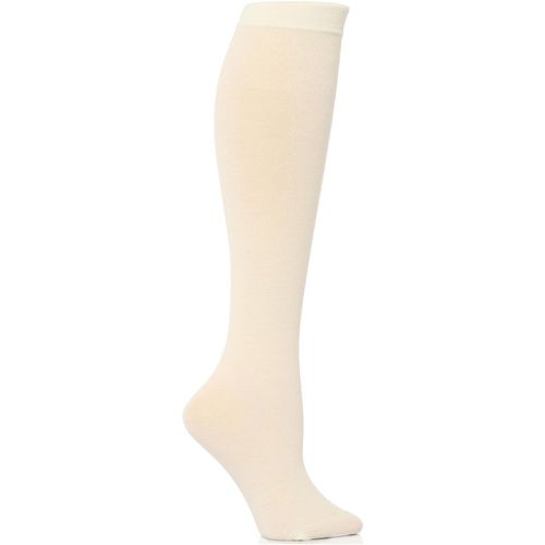 Pair Wool White Jennifer Merino Wool Knee High Socks Ladies One Size - Trasparenze - Modalova