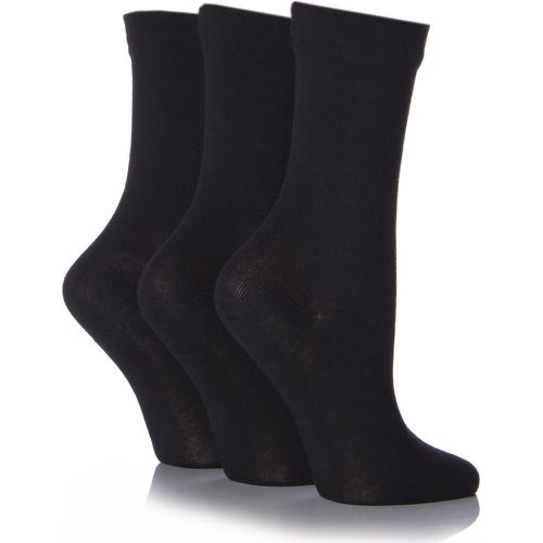 Pair Gentle Bamboo Socks with Smooth Toe Seams in Plains and Stripes Ladies 4-8 Ladies - SockShop - Modalova